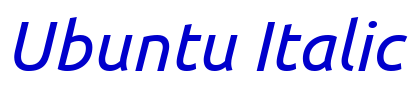 Ubuntu Italic الخط
